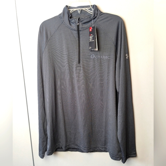 NWT Under Armour Long Sleeve Shirt Men Size Large 1/4 Zip Loose Fit - Picture 1 of 9